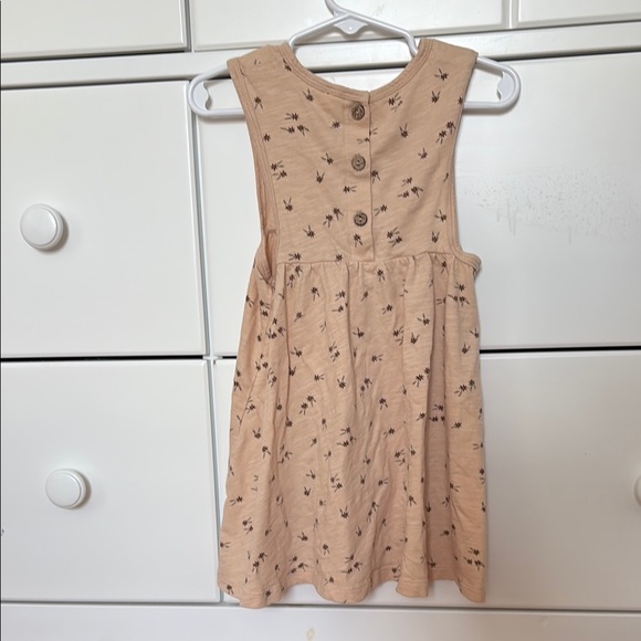 Floral Beige Toddlers Dress - Picture 2 of 6